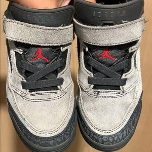 Jordan Kids Black and Gray Sneakers